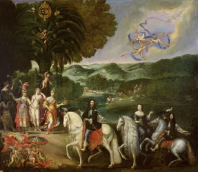 Allegorie der Hochzeit von Ludwig XIV. (1638-1715) im Jahr 1631